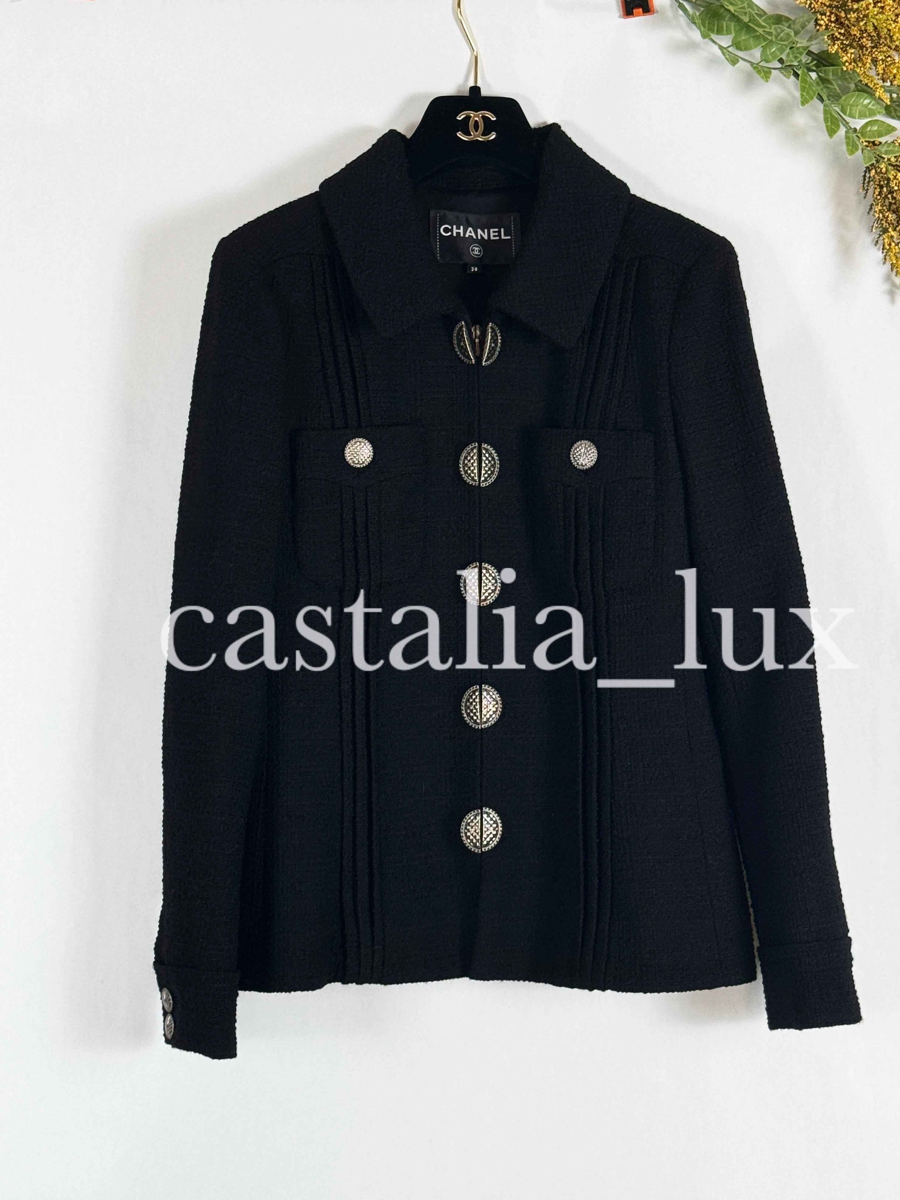 Chanel New Paris / Cuba Black Tweed Jacket  For Sale 3