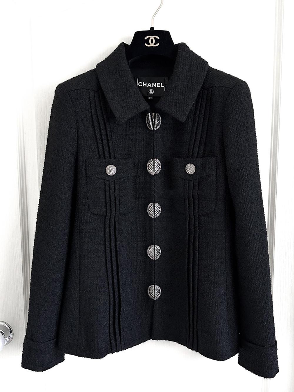 Chanel New Paris / Cuba Black Tweed Jacket  For Sale 2