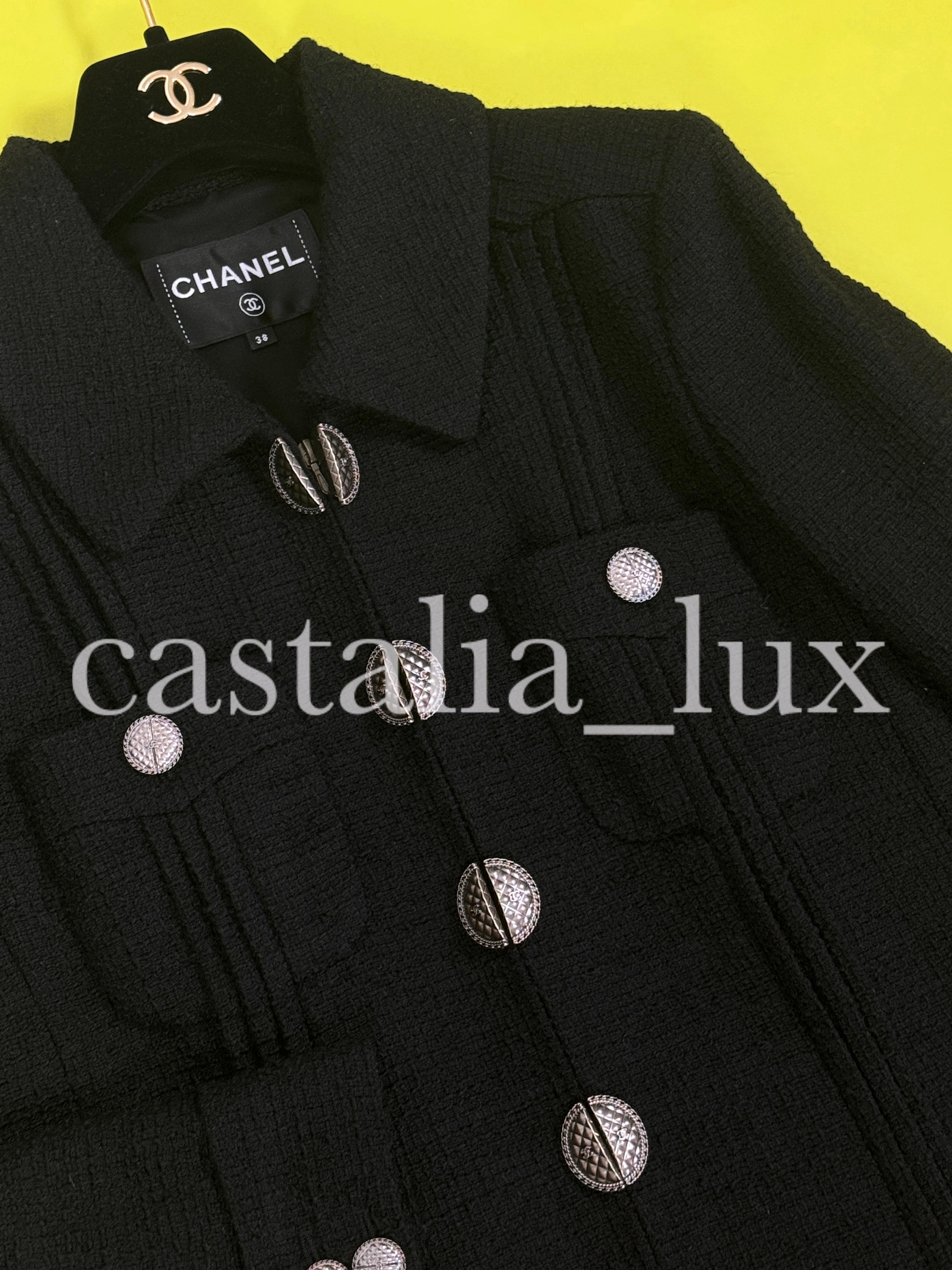 Chanel New Paris / Cuba Black Tweed Jacket  For Sale 3