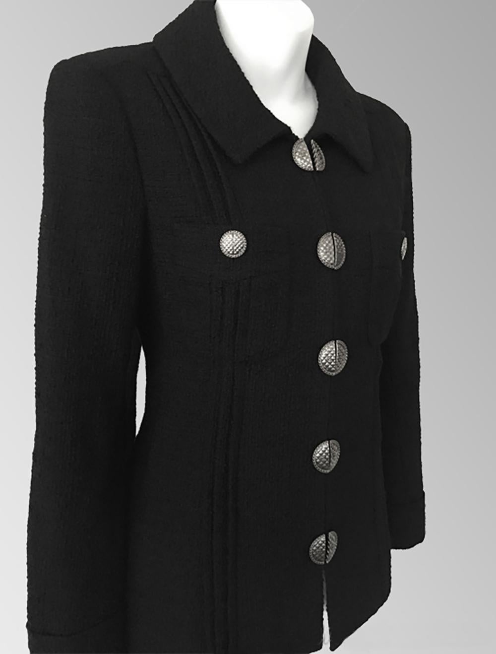 Chanel New Paris / Cuba Black Tweed Jacket  For Sale 4