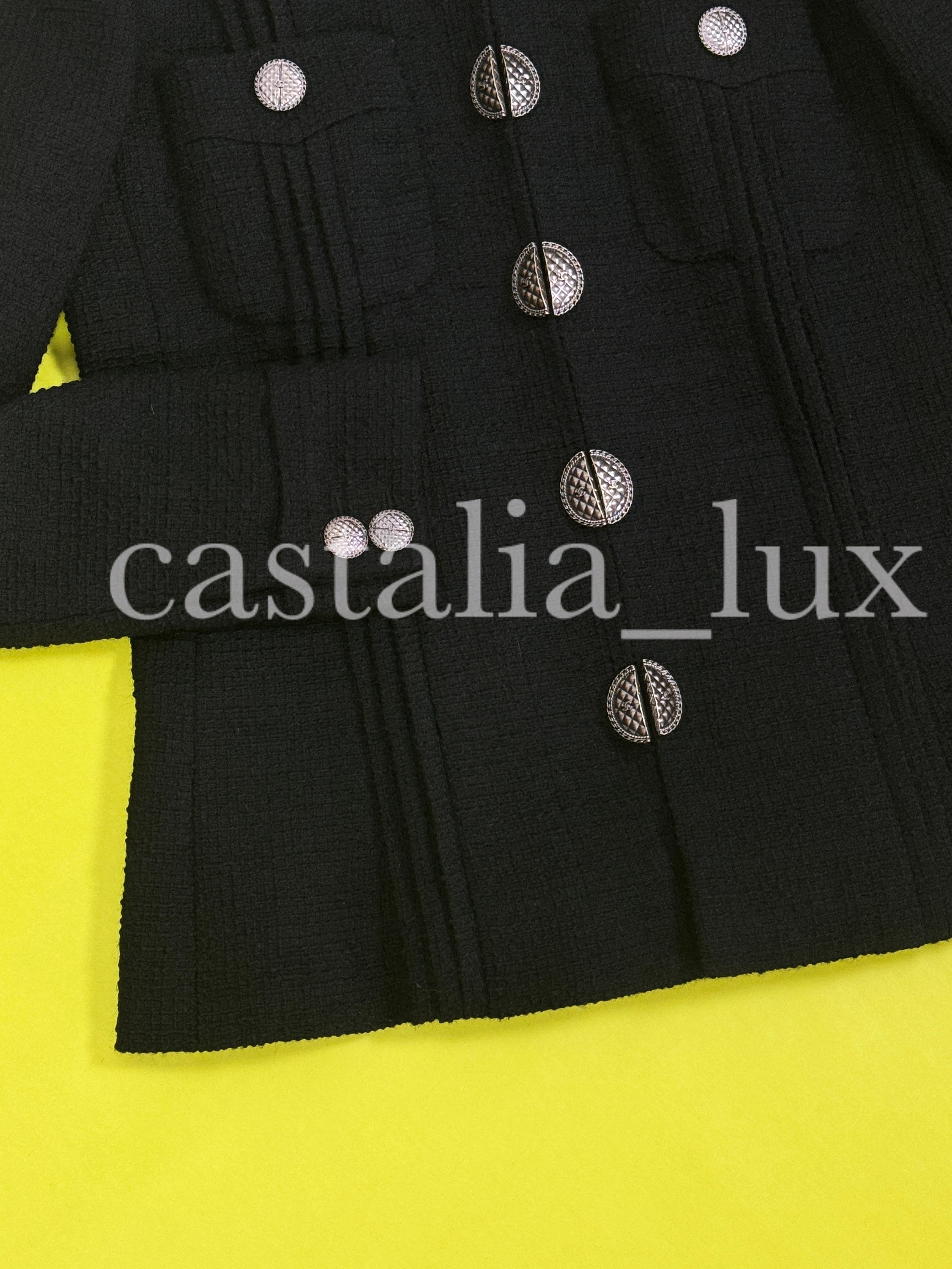 Chanel New Paris / Cuba Black Tweed Jacket  For Sale 6