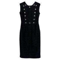 Chanel New Paris / Dallas CC Stars Black Tweed Dress 36 FR