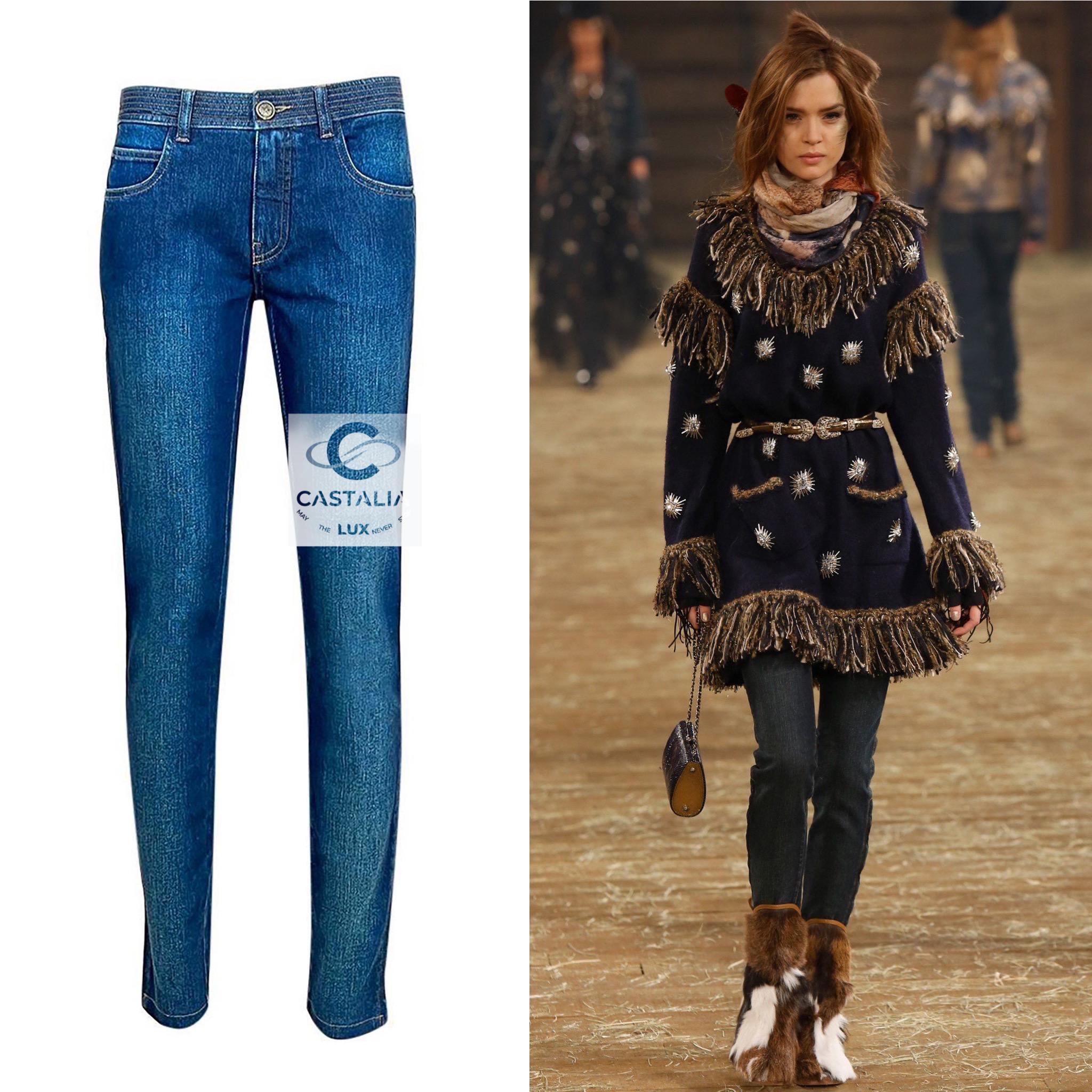 Blue Chanel New Paris / Dallas Runway Jeans