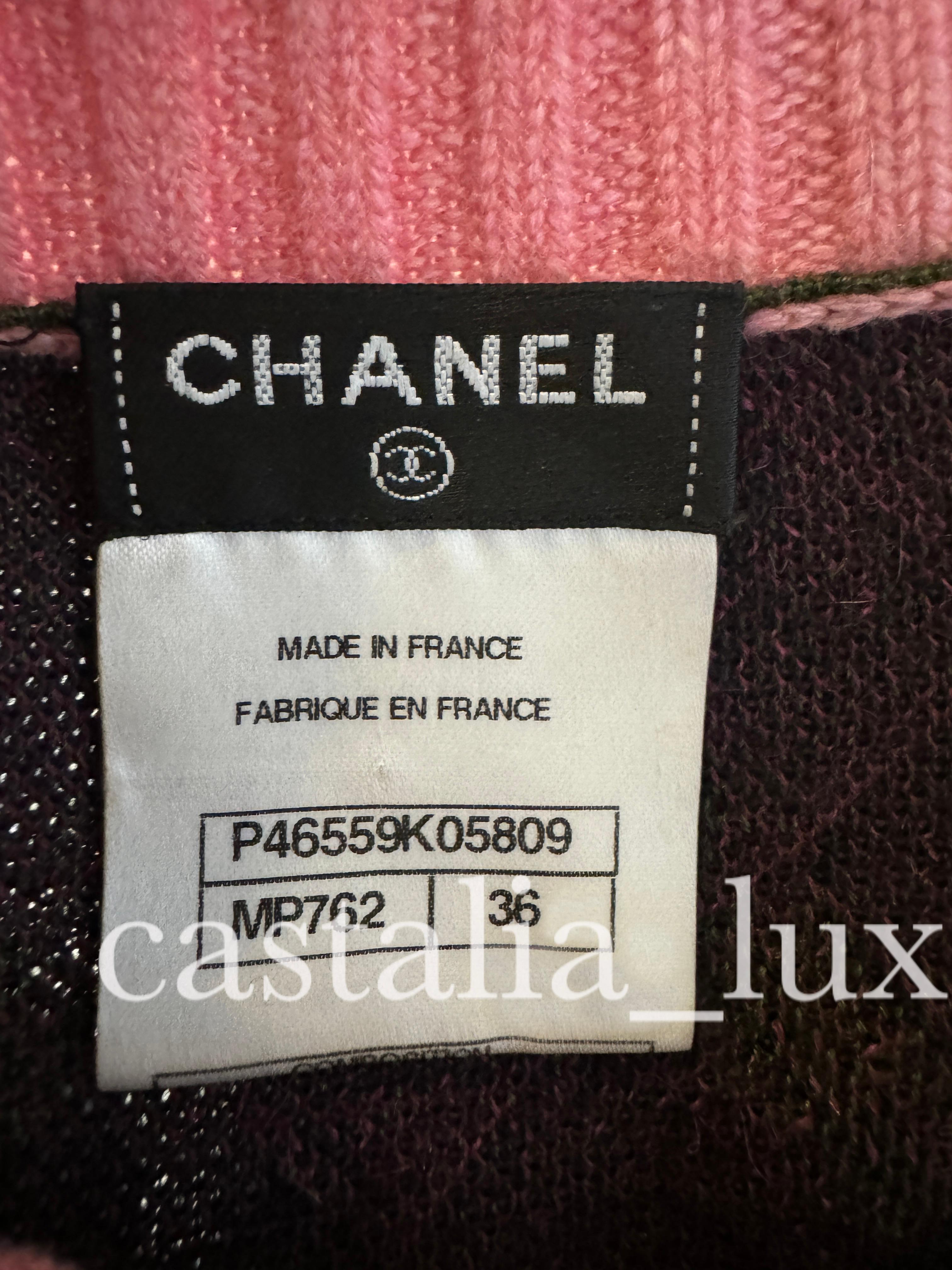 Chanel New  Paris / Edinburgh Argyle Cashmere Dress For Sale 3