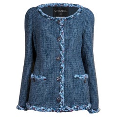 CHANEL New Paris / Edinburgh CC Gripoix Buttons Tweed Jacket 40 FR