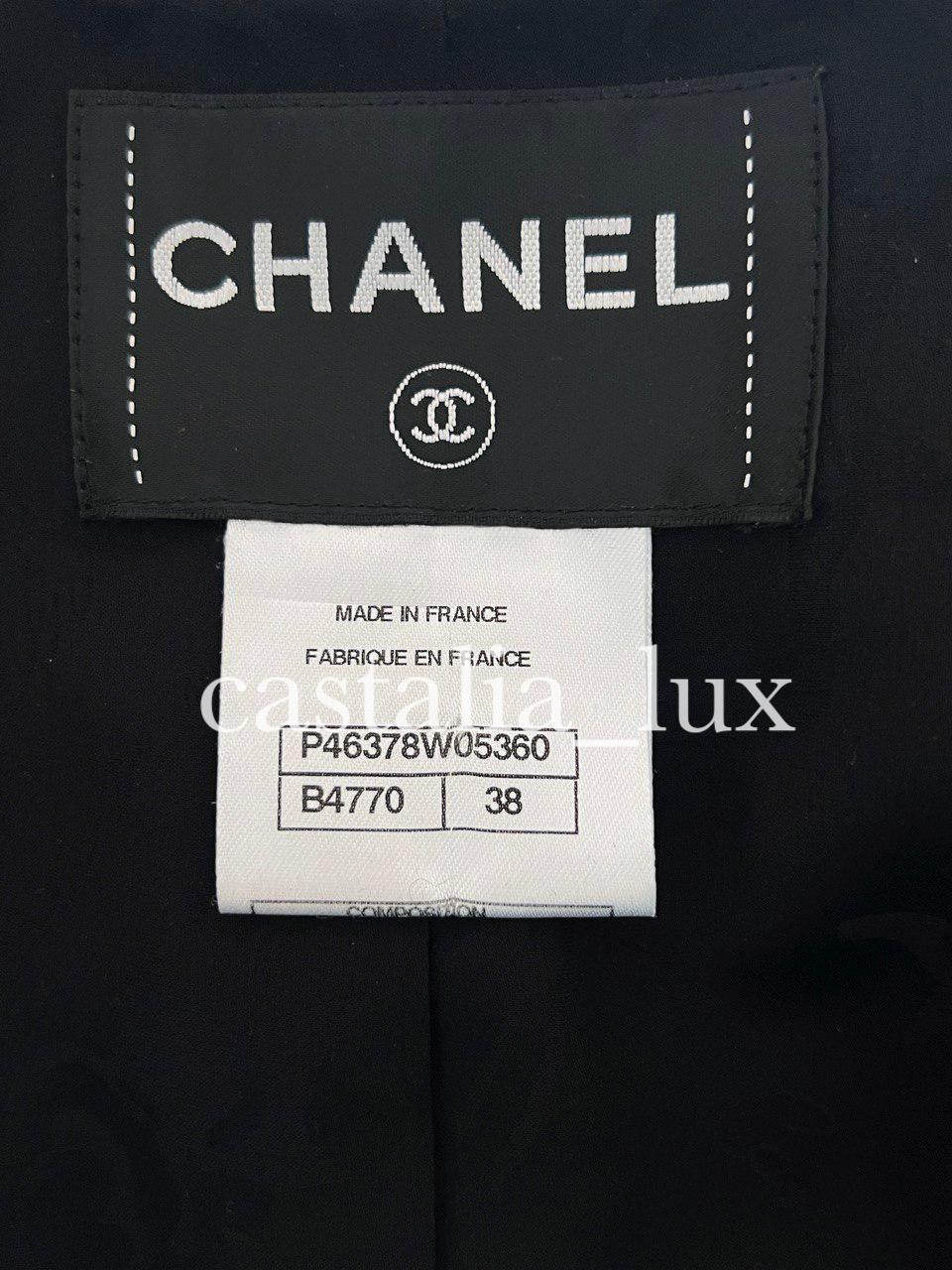 Chanel New Paris / Edinburgh CC Jewel Buttons Black Jacket For Sale 13