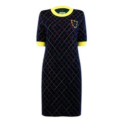 CHANEL New Paris / Edinburgh CC Patch Tartan Dress 40 FR
