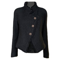 Chanel New Paris / Edinburgh Iconic Black Tartan Tweed Jacket 38 FR