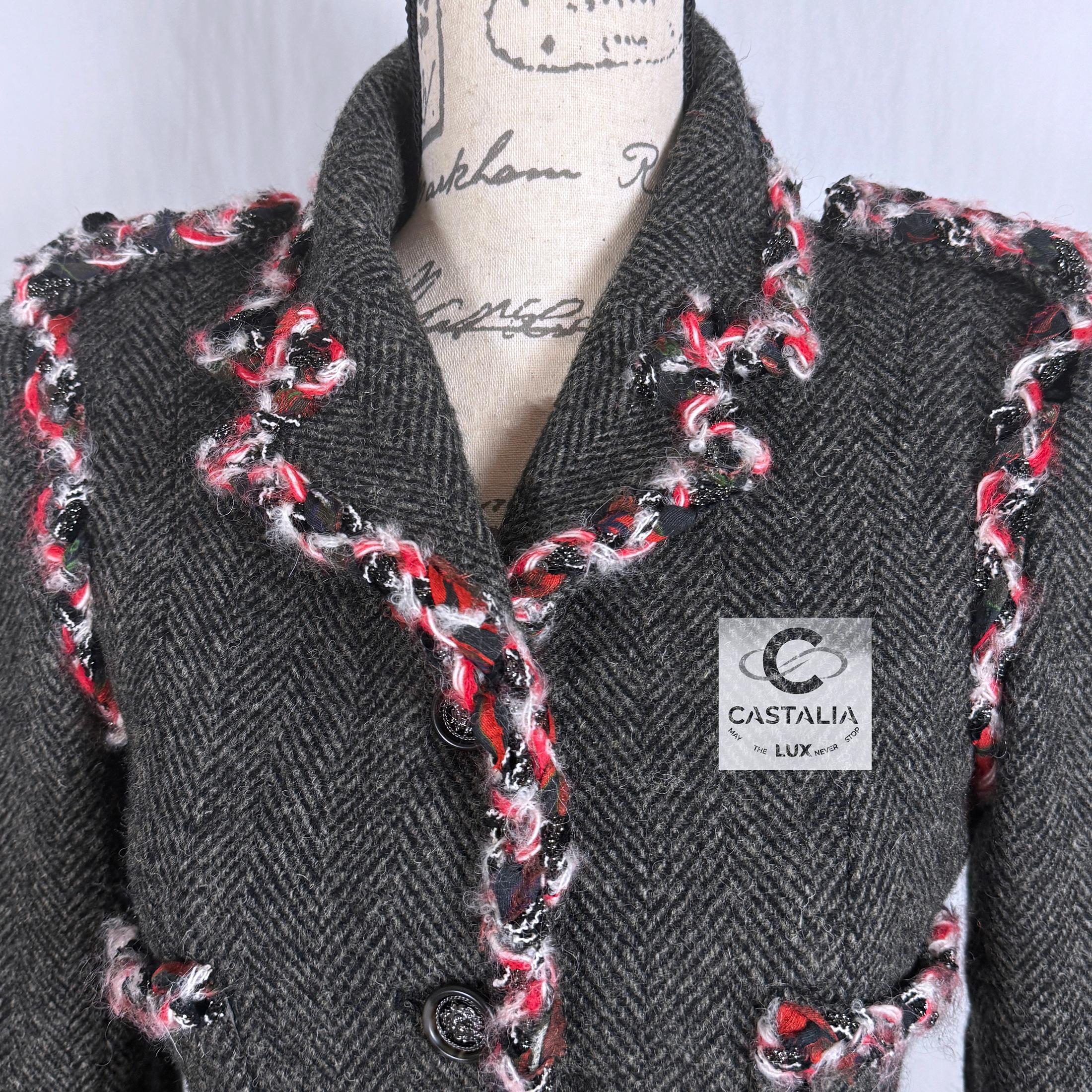 Chanel New Paris / Edinburgh Tartan Trim Tweed Jacket 3
