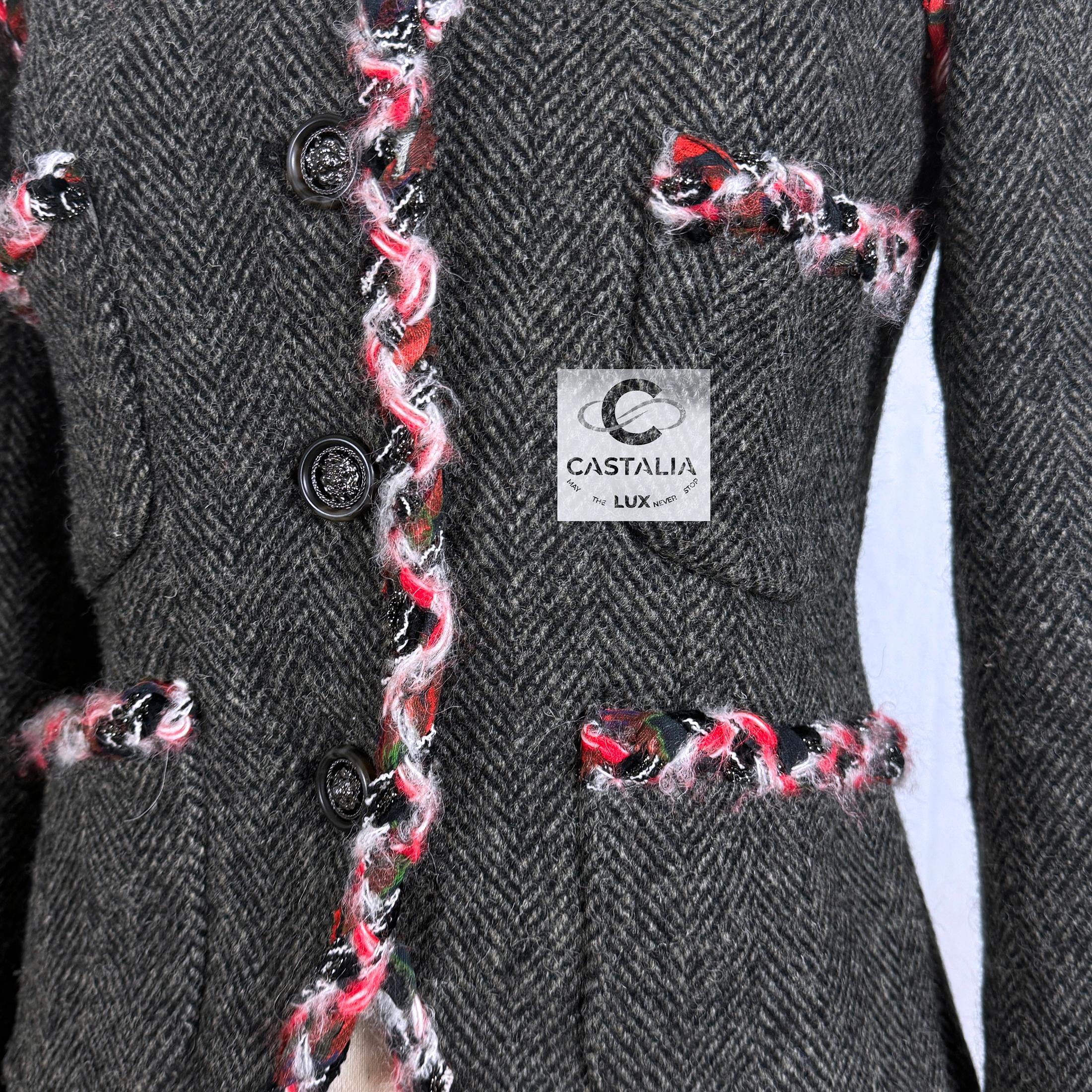 Chanel New Paris / Edinburgh Tartan Trim Tweed Jacket 4
