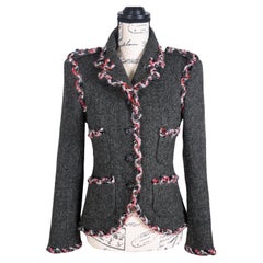 Chanel New Paris / Edinburgh Tartan Trim Tweed Jacket
