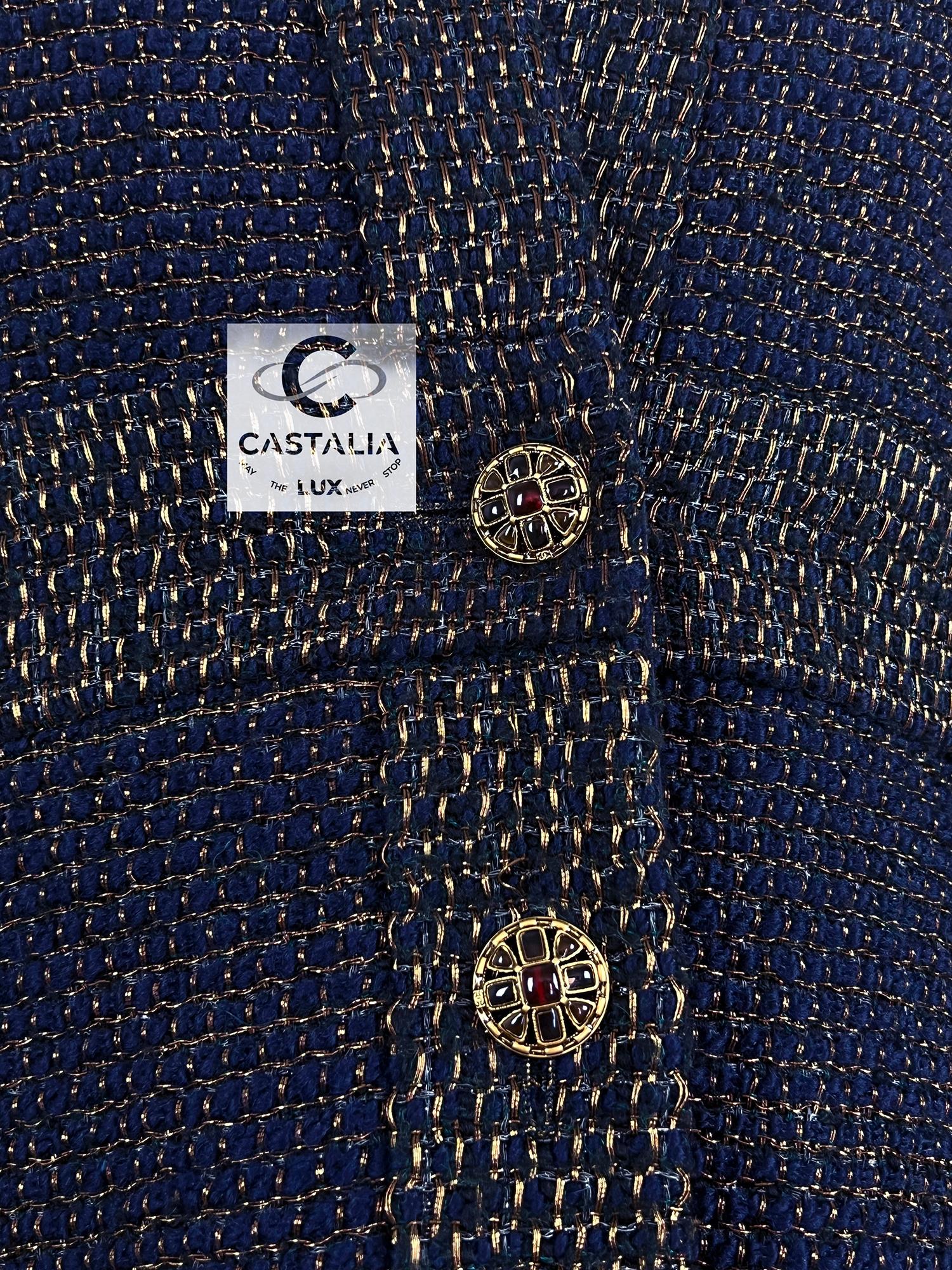 Chanel New Paris / EGYPT Gripoix Buttons Tweed Jacket 36 FR 2
