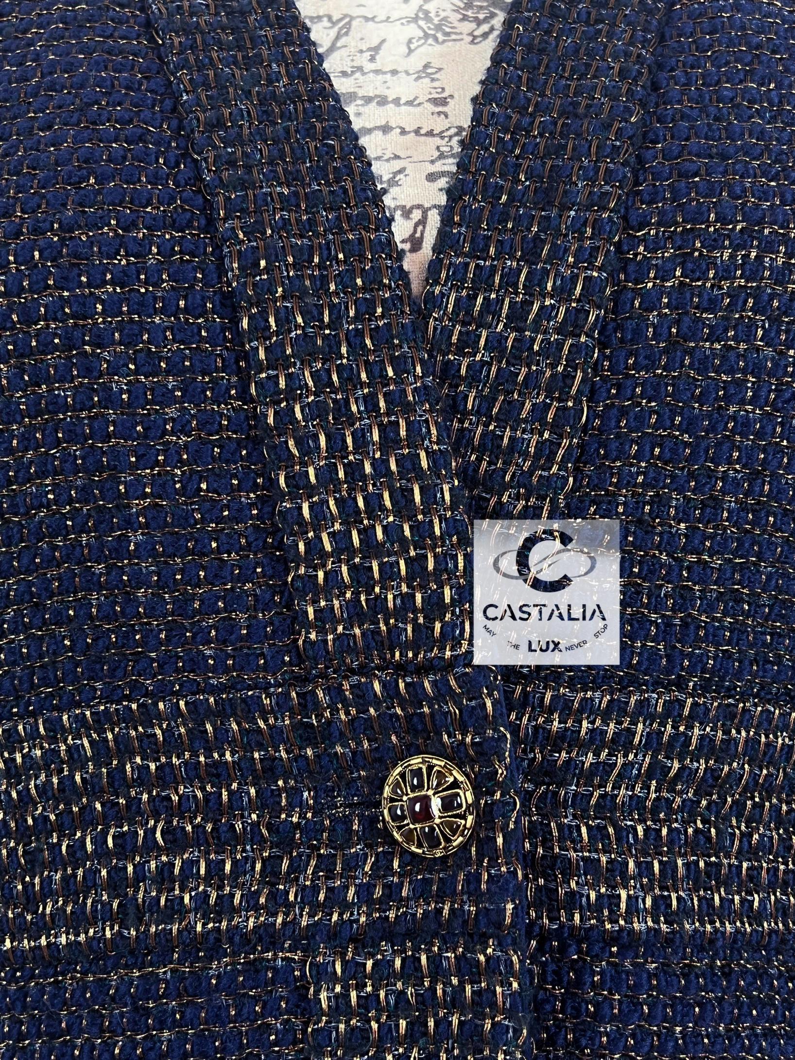 Chanel Neu Paris / EGYPT Gripoix Tweed-Jacke mit Knopfleisten und Tweed-Jacke 5