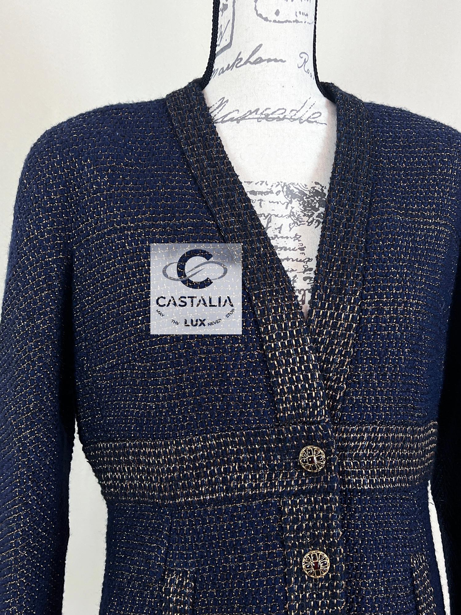 Chanel Neu Paris / EGYPT Gripoix Tweed-Jacke mit Knopfleisten und Tweed-Jacke 4