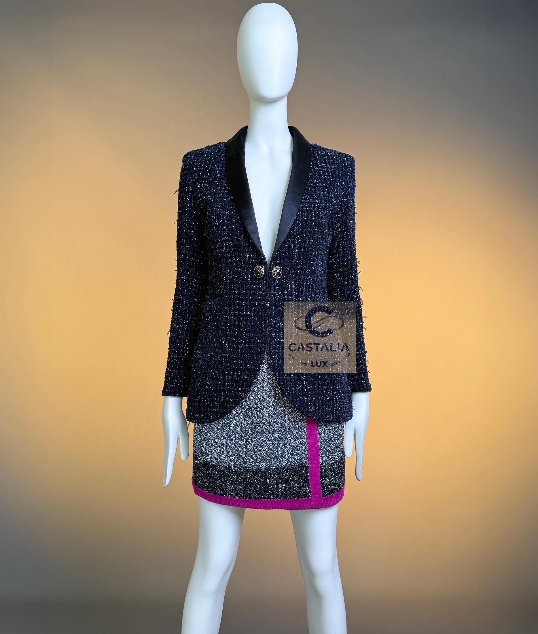 CHANEL New Paris / Ägypten Lesage Tweed Jacke 34 FR im Angebot 6