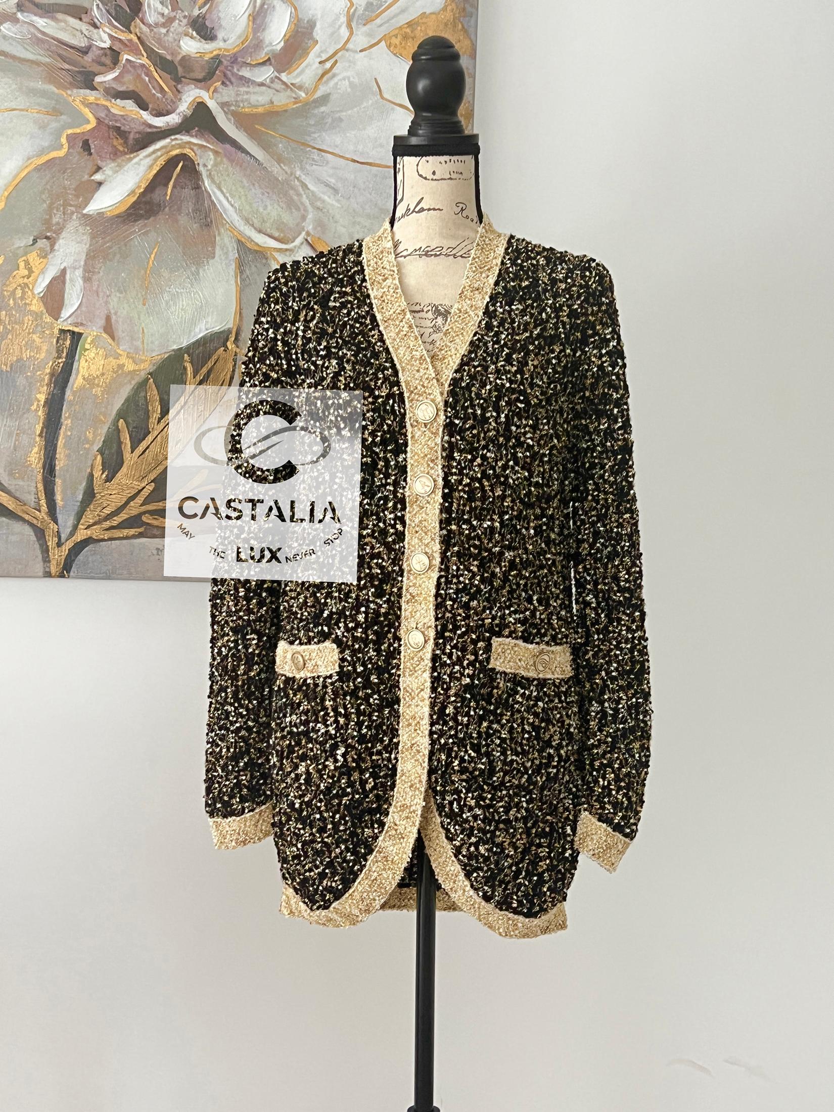 Chanel New Paris / Egypt Lesage Tweed Woven Jacket 44 FR In New Condition For Sale In Dubai, AE