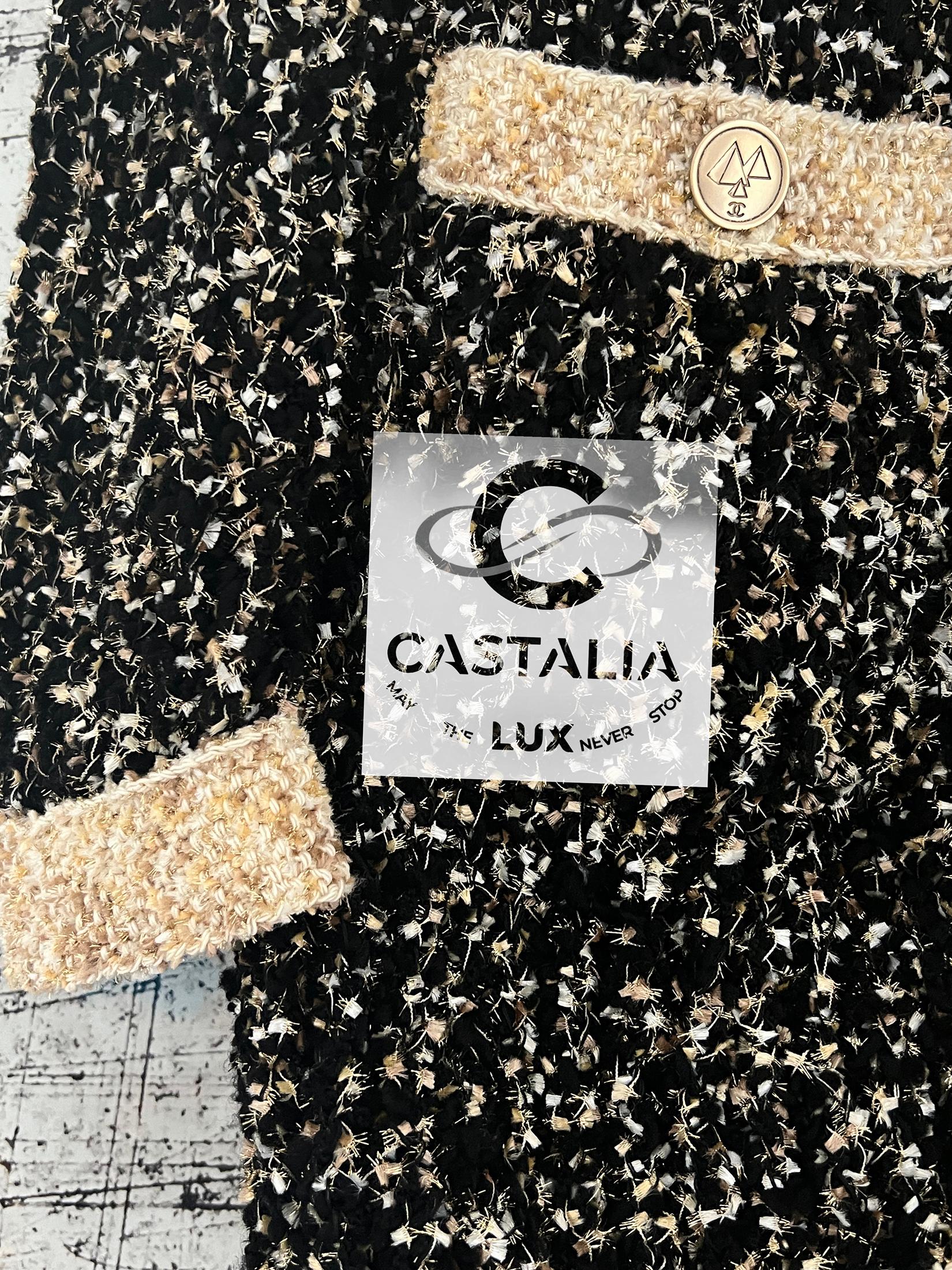 Chanel New Paris / Egypt Lesage Tweed Woven Jacket 44 FR For Sale 4
