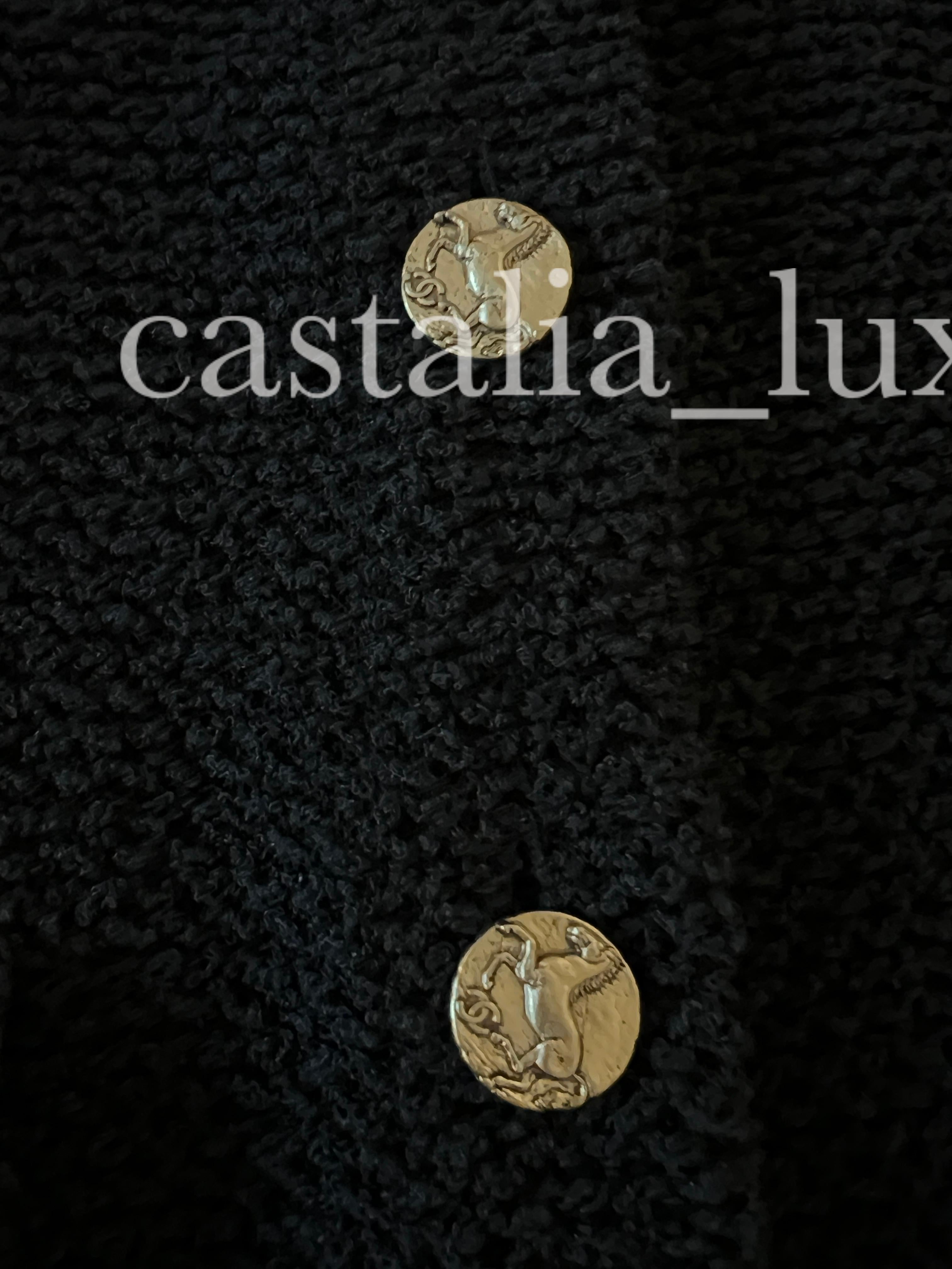 Chanel New Paris / Greece Black Tweed Jacket 2