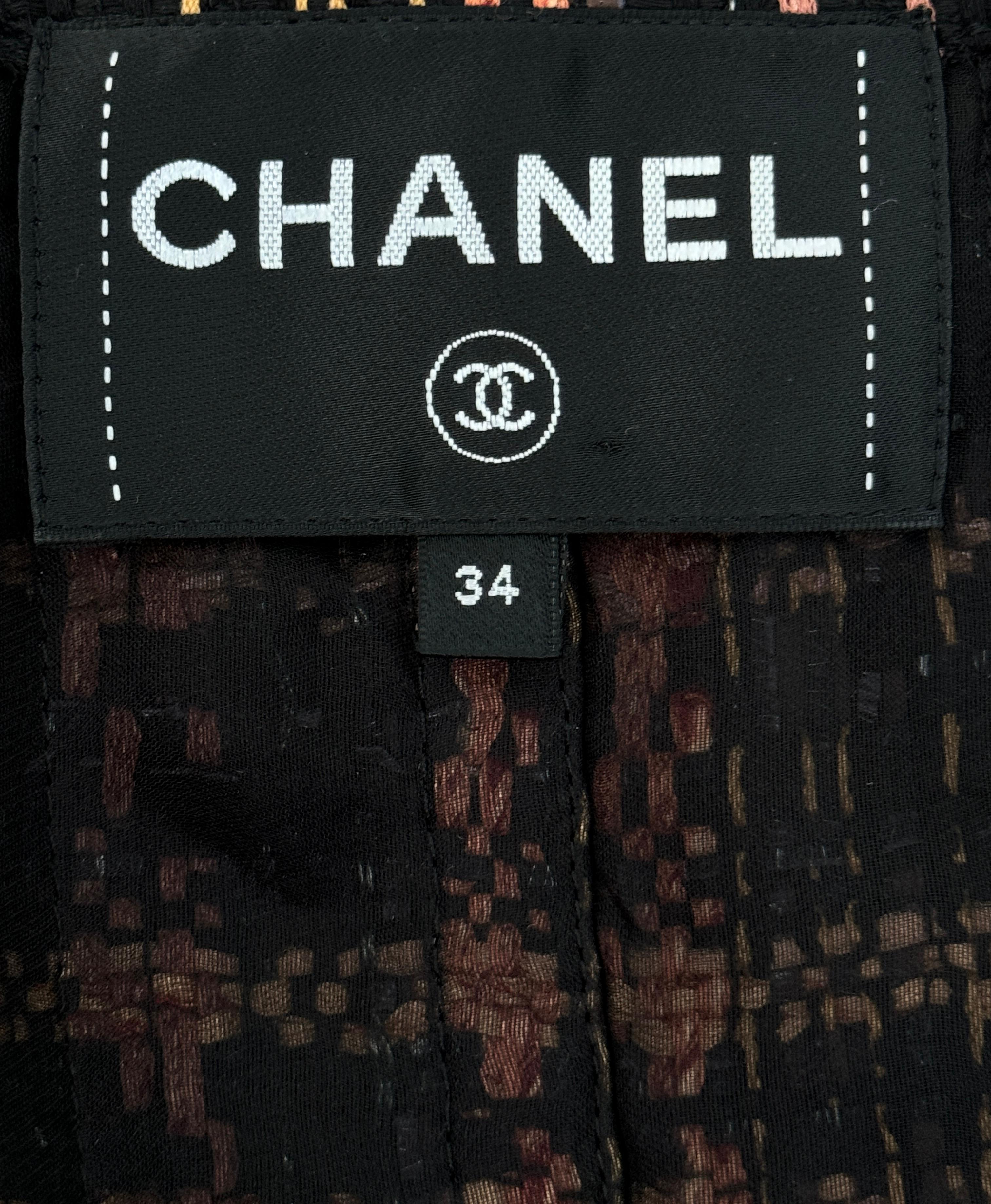 Chanel New Paris / Greece Ribbon Tweed Black Jacket 14