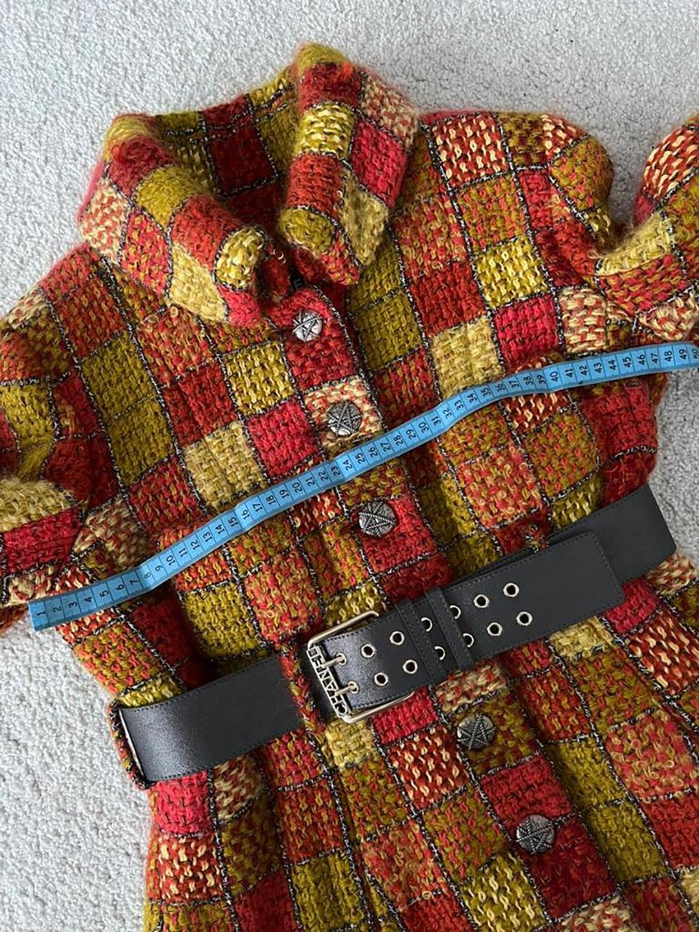 Chanel New Paris / Hamburg Catwalk Tweed Coat with Belt 7
