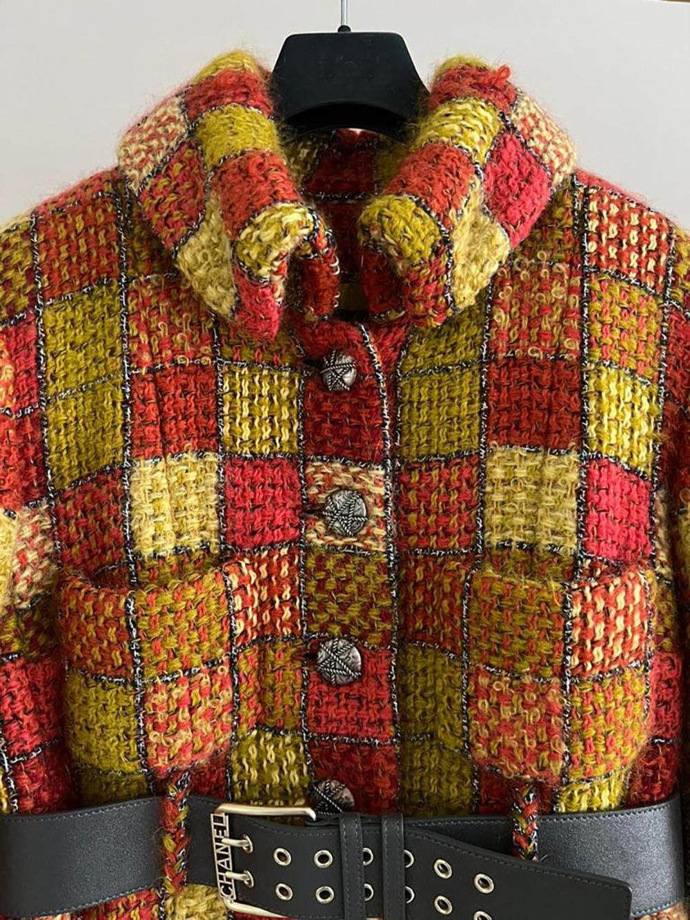 Chanel New Paris / Hamburg Catwalk Tweed Coat with Belt 2