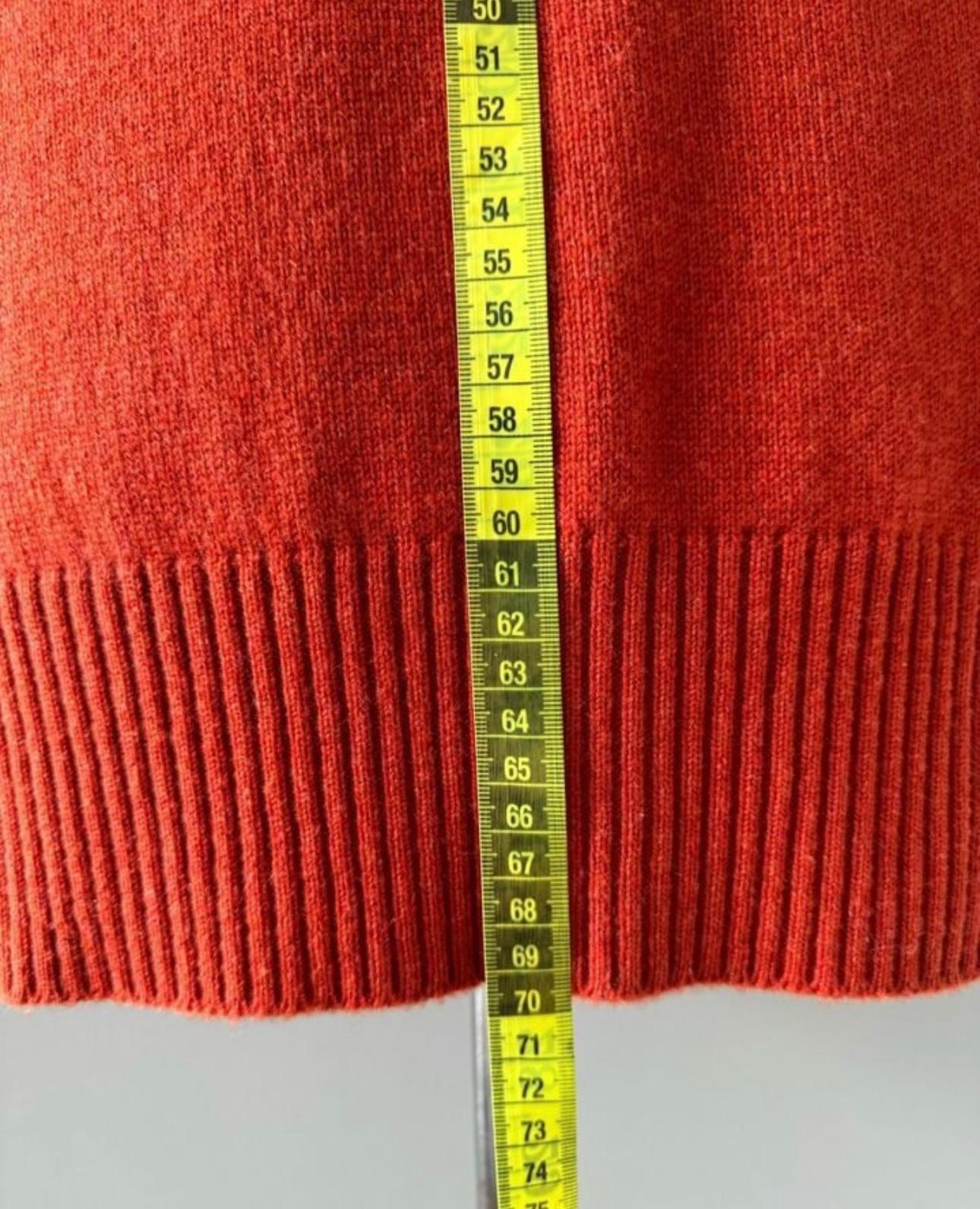 Chanel New Paris / Hamburg Orange Cashmere Cardigan For Sale 3