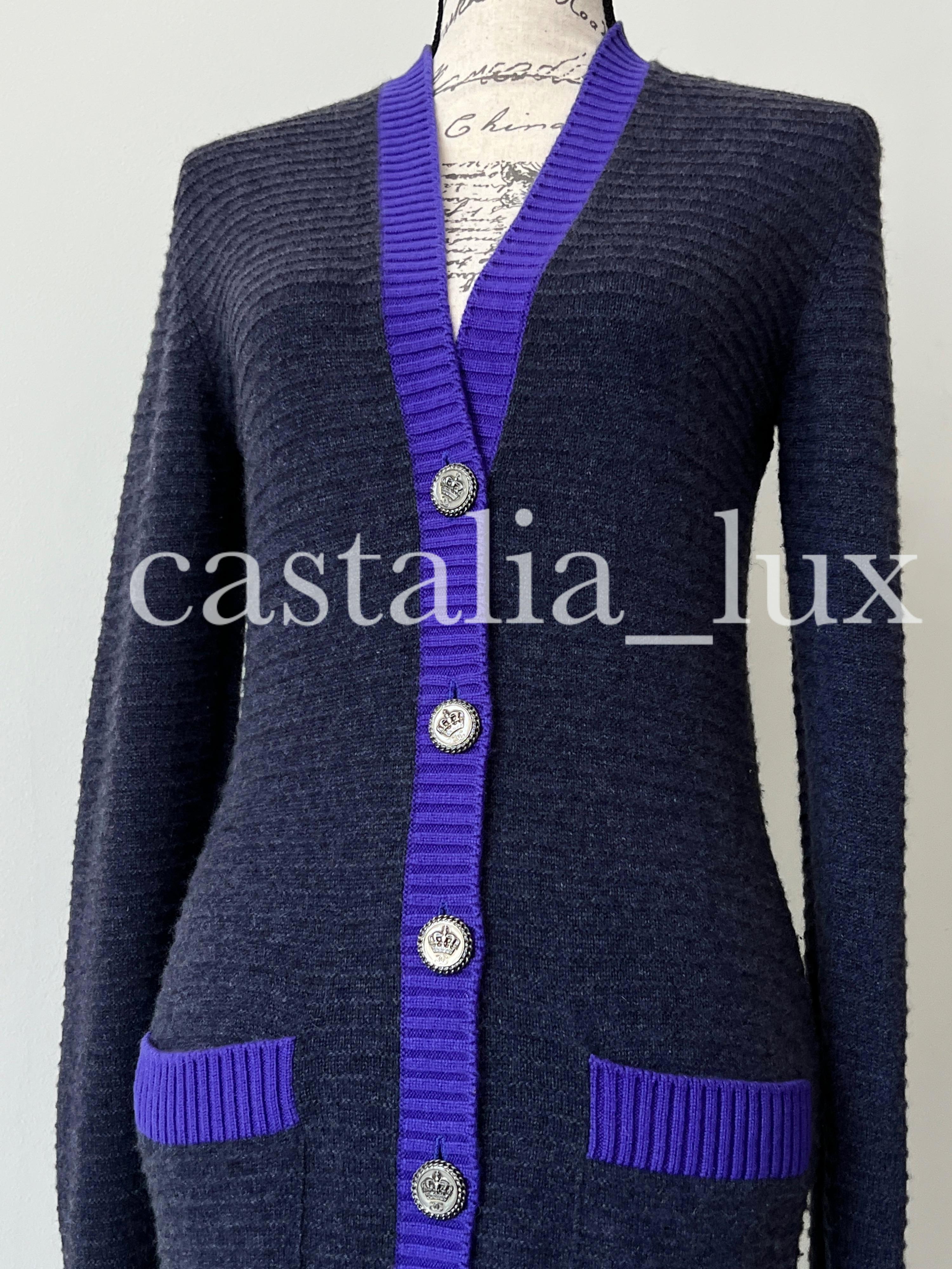 Chanel New Paris / London Cashmere Cardi Coat For Sale 3