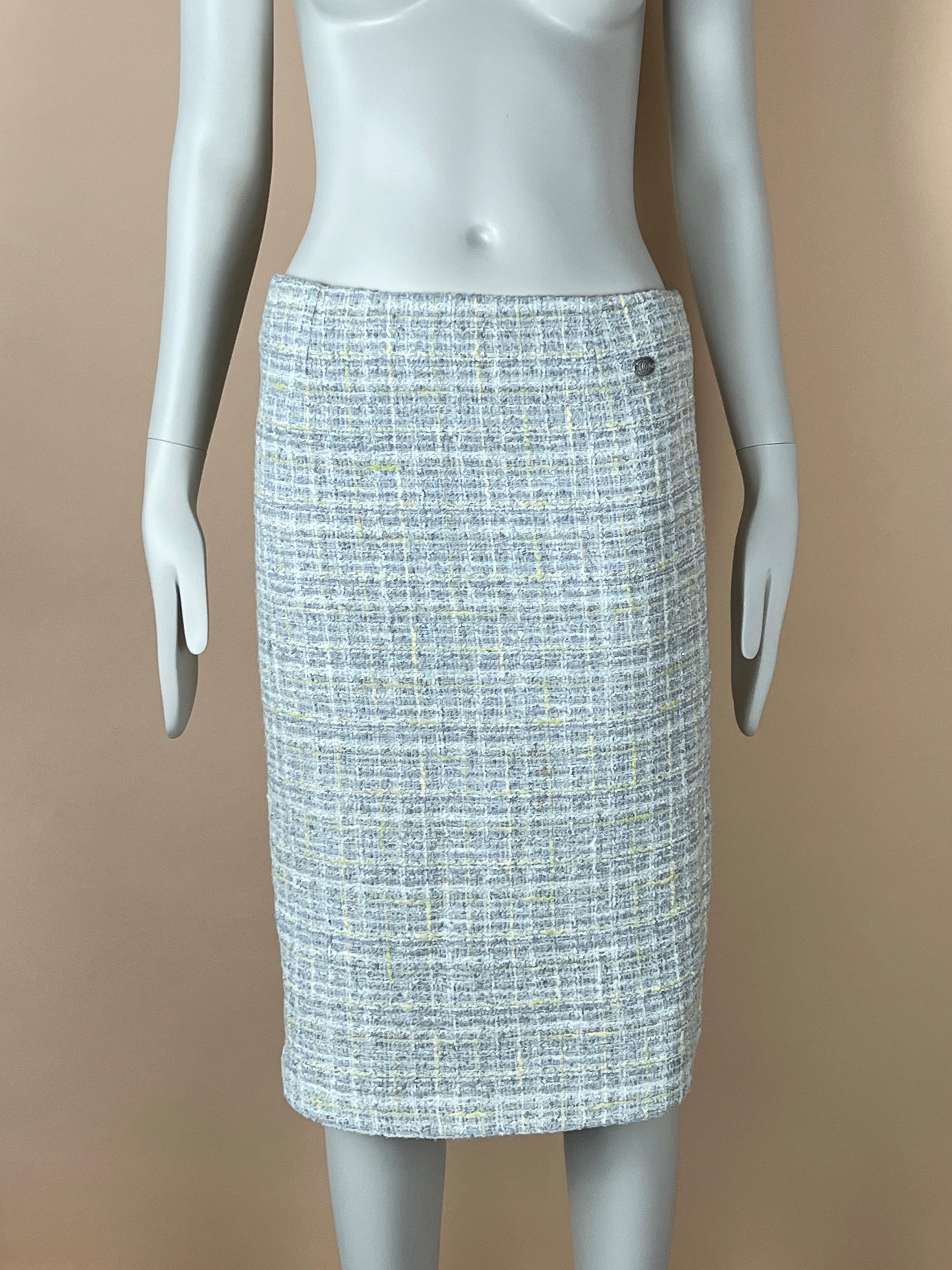 Chanel New Paris / London Lesage Tweed Skirt For Sale 1