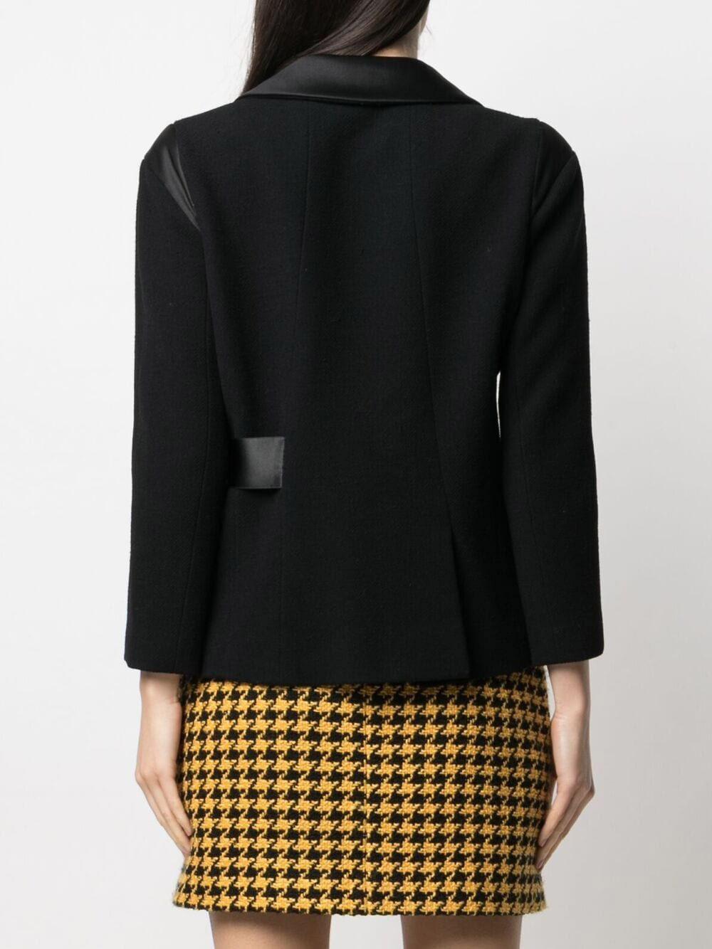 Chanel New Paris / London Runway Black Tweed Jacket For Sale 2
