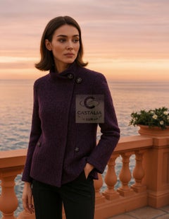 Chanel New Paris / MONACO Giacca in tweed color ametista 34 FR