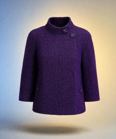 CHANEL New Paris / MONACO Amethyst Tweed Jacket 34 FR