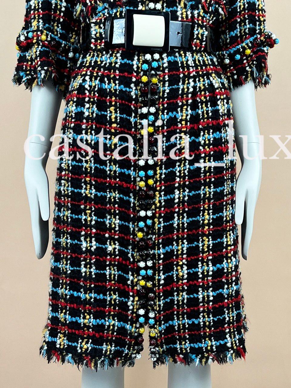 Chanel New Paris / Monaco Jewel Detail Tweed Jacket For Sale 5