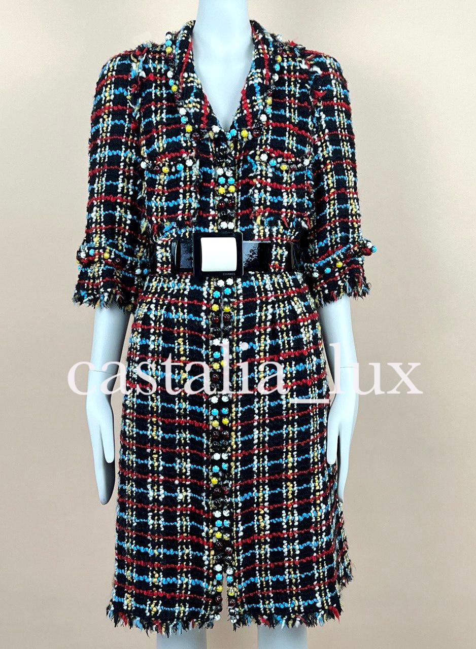 Chanel New Paris / Monaco Jewel Detail Tweed Jacket For Sale 2