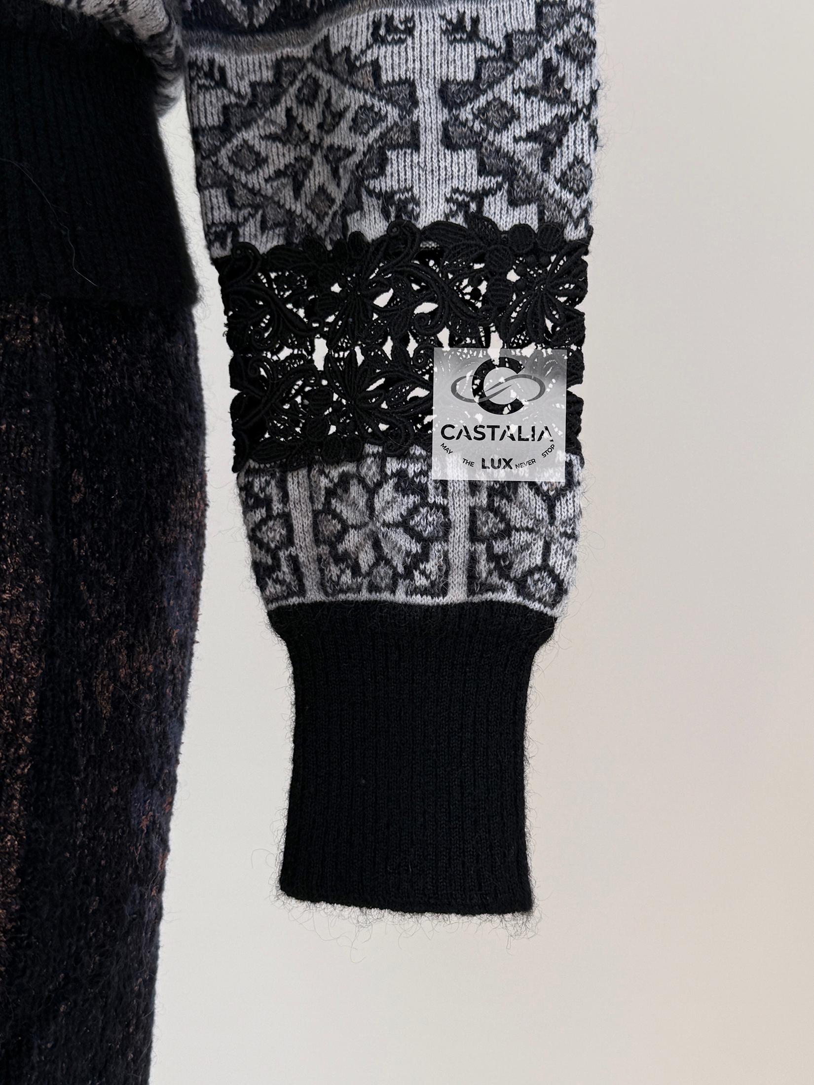 Chanel New Paris / Rome Lace Decor Runway Jumper 34 FR 6