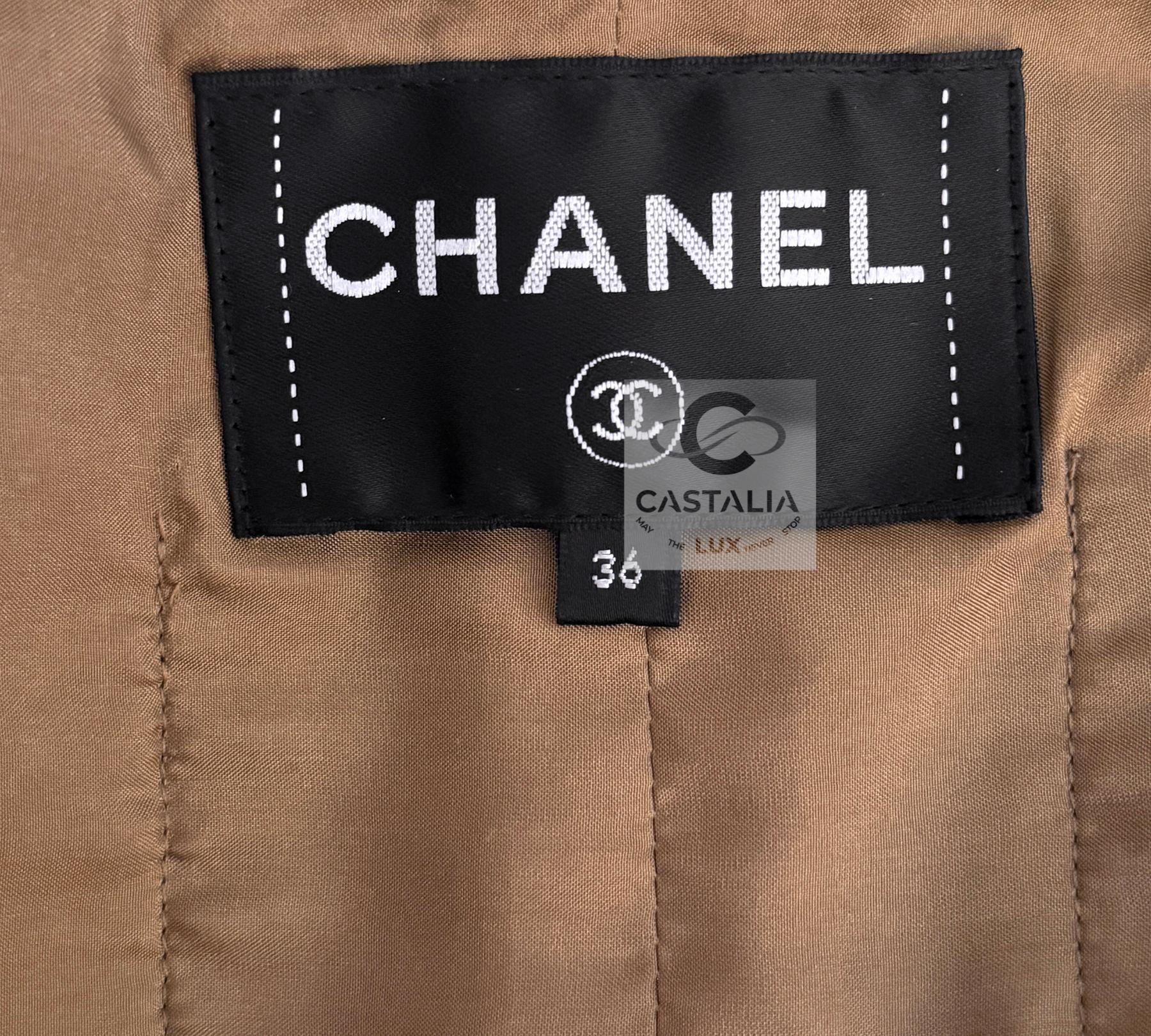 Chanel New Paris / ROME Legend Giacca in tweed beige 36 FR in vendita 14