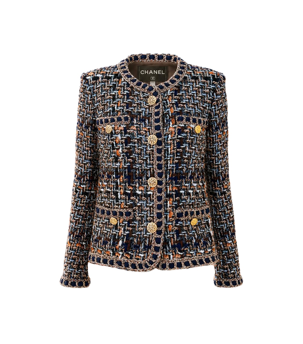 CHANEL New Paris / ROME Legend Beige Tweed Jacke 36 FR