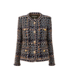 CHANEL New Paris / ROME Legend Beige Tweed Jacket 36 FR