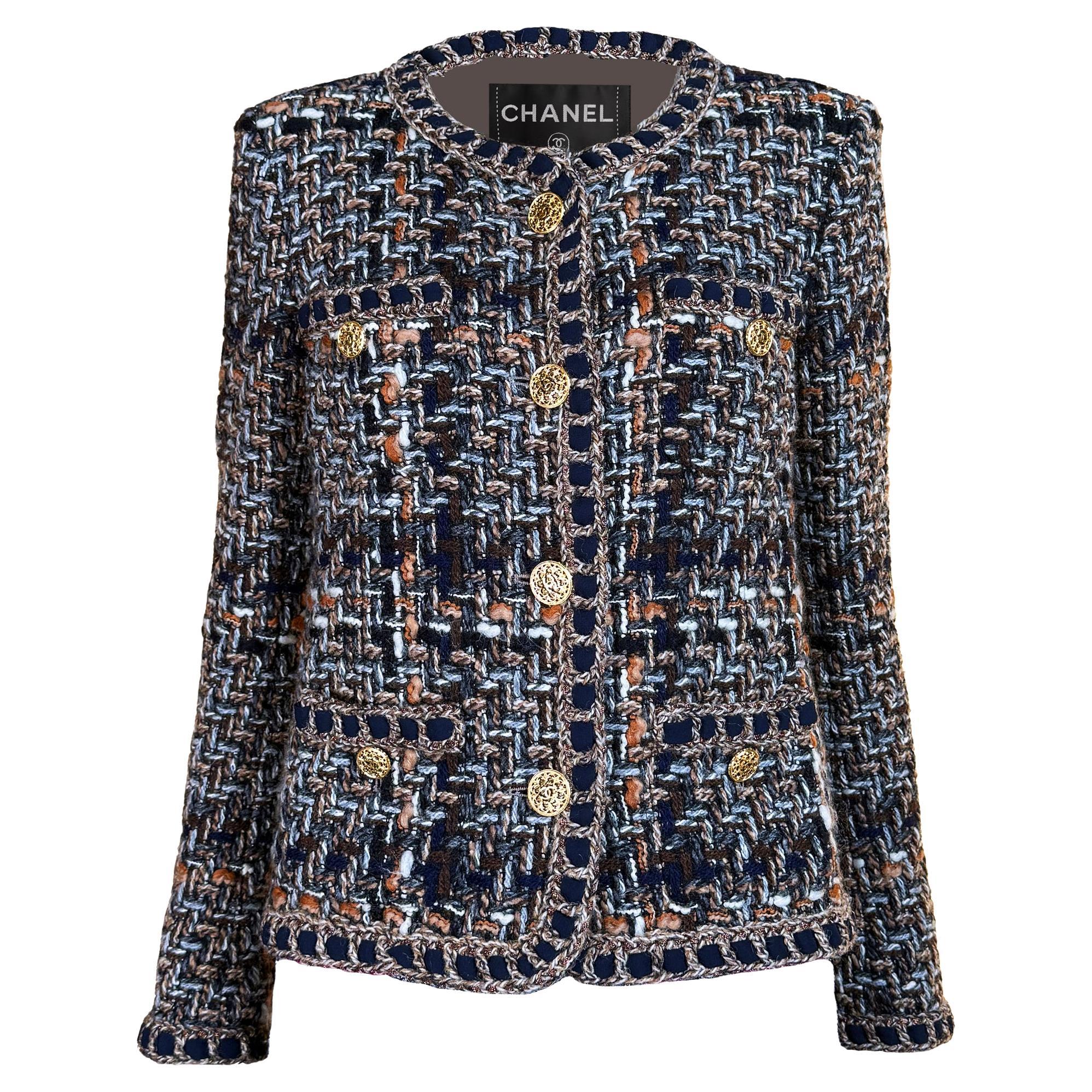 Chanel New Paris / ROME Legend Giacca in tweed beige 36 FR