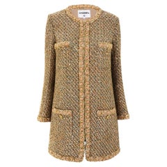 CHANEL New Paris / Rom Statement Beige Tweed Jacke 34 FR