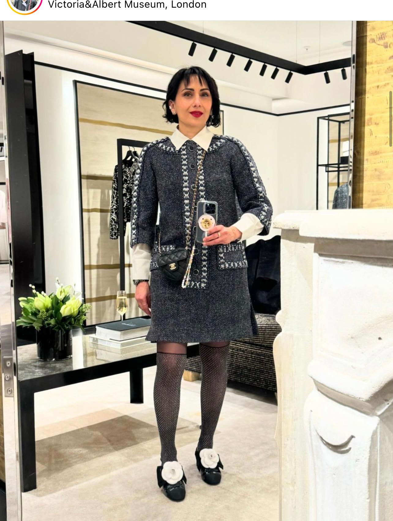 Chanel New Paris / Rome Tweed Dress In New Condition In Dubai, AE