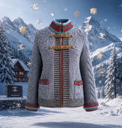 CHANEL New Paris / SALZBURG Tyrolean Knit Jacket 42 FR