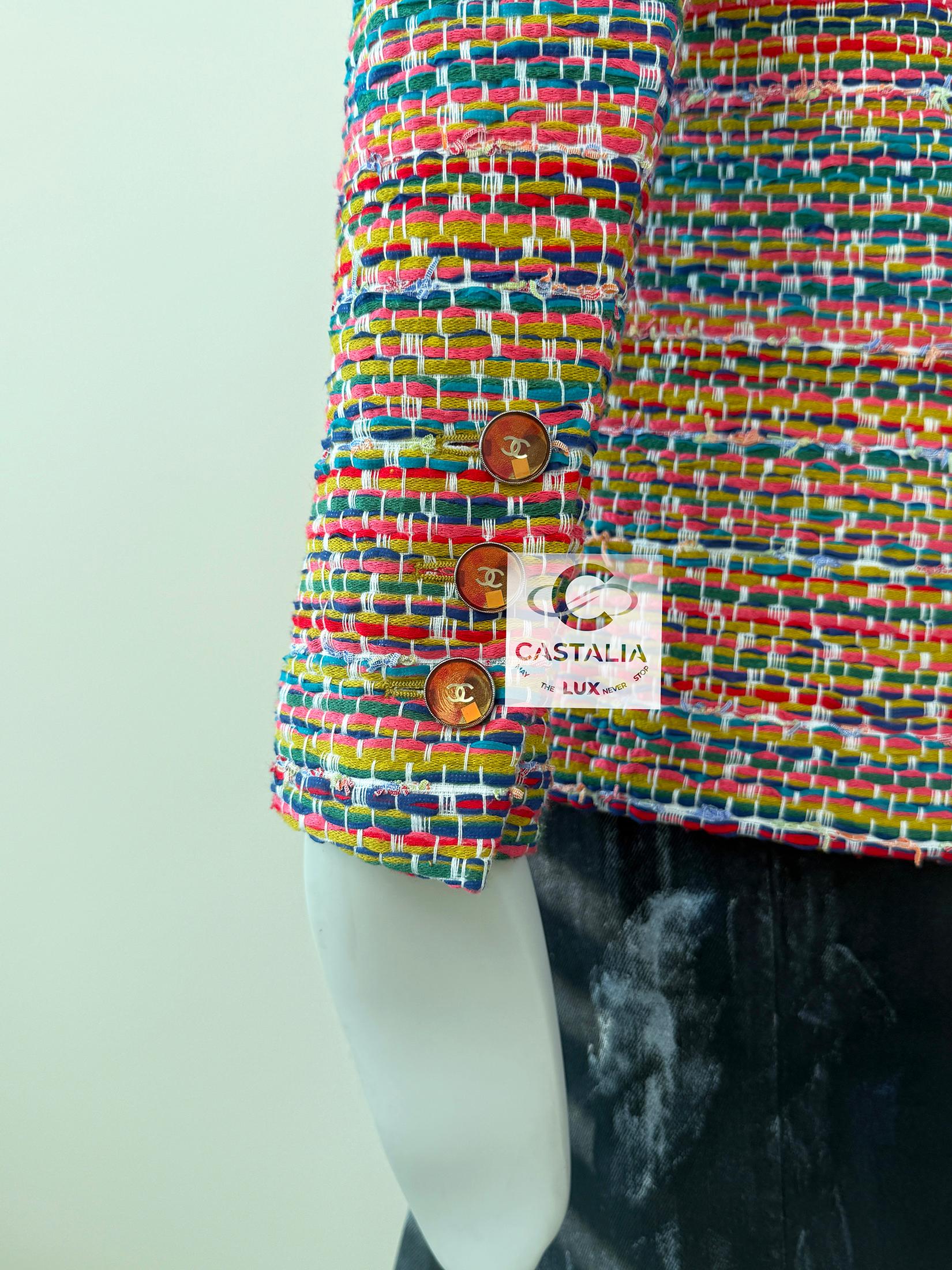Chanel Neue Paris / Seoul Lesage Tweed-Jacke 36 FR im Angebot 9