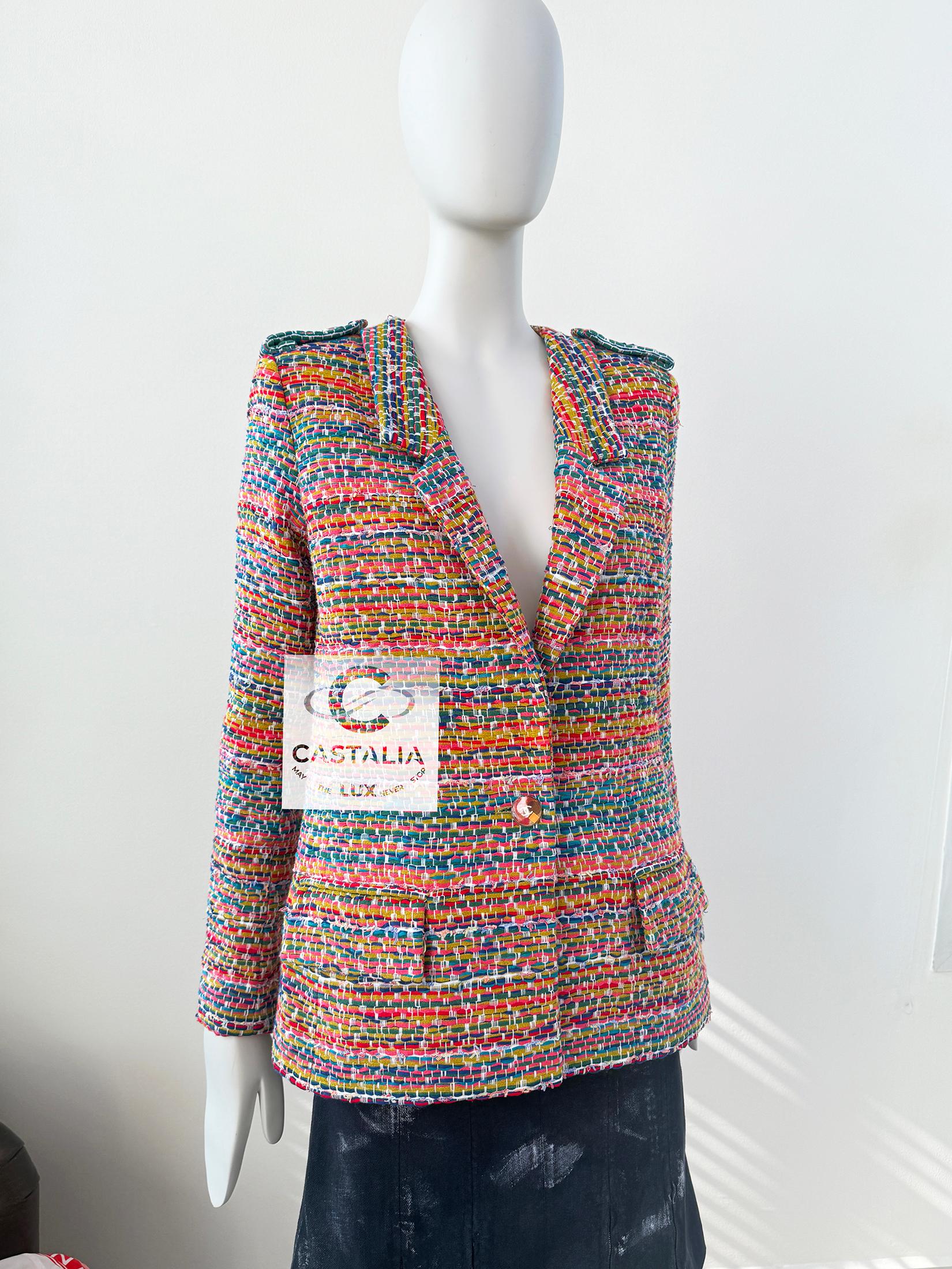 Chanel Neue Paris / Seoul Lesage Tweed-Jacke 36 FR im Angebot 11