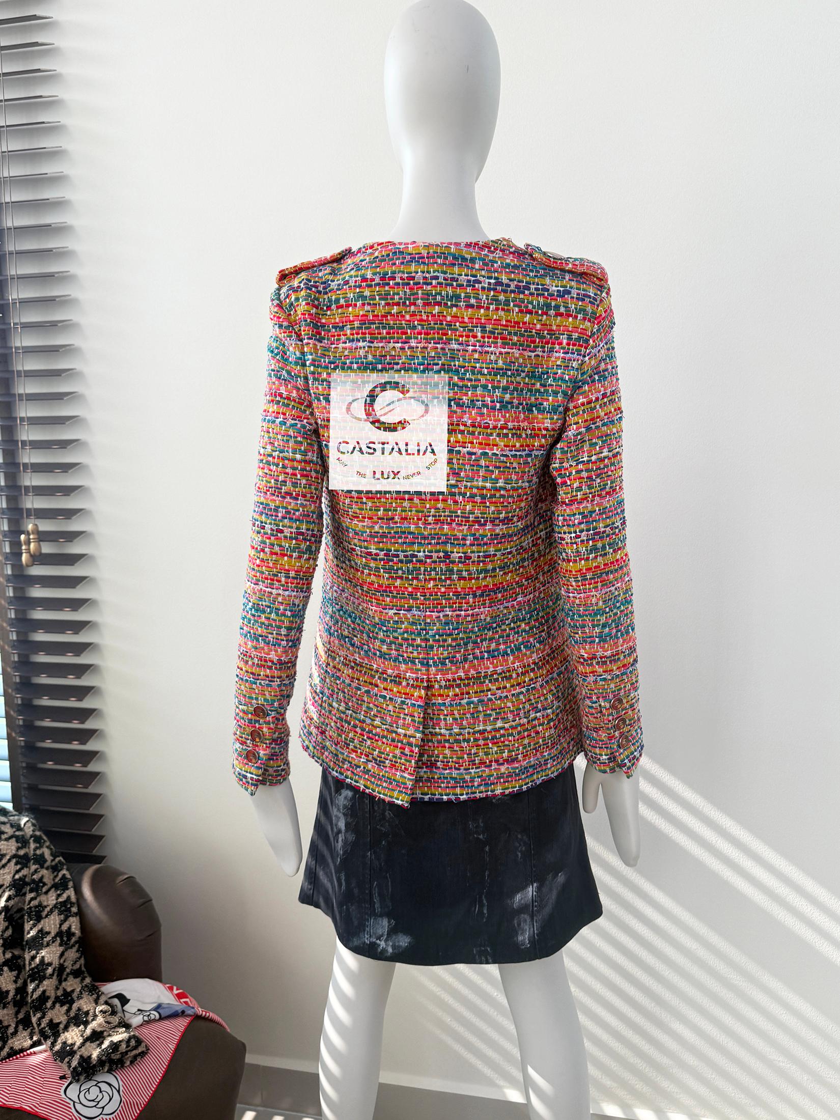 Chanel Neue Paris / Seoul Lesage Tweed-Jacke 36 FR im Angebot 12