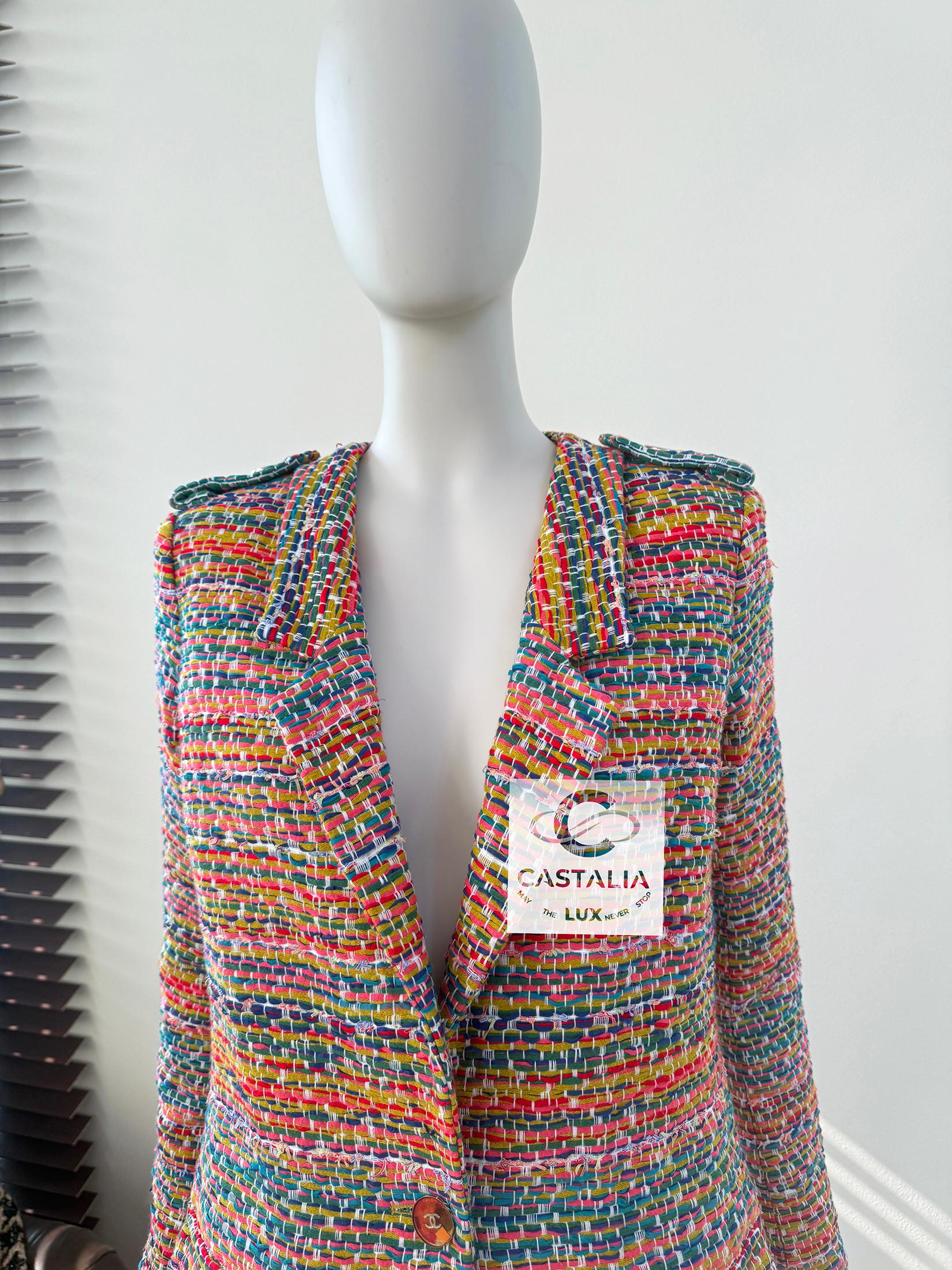 Chanel Neue Paris / Seoul Lesage Tweed-Jacke 36 FR im Angebot 13