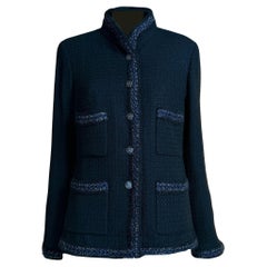 CHANEL New Paris / Shanghai Statement Black Tweed Jacket 40 FR