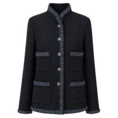 CHANEL New Paris / Shanghai Statement Black Tweed Jacket 40 FR