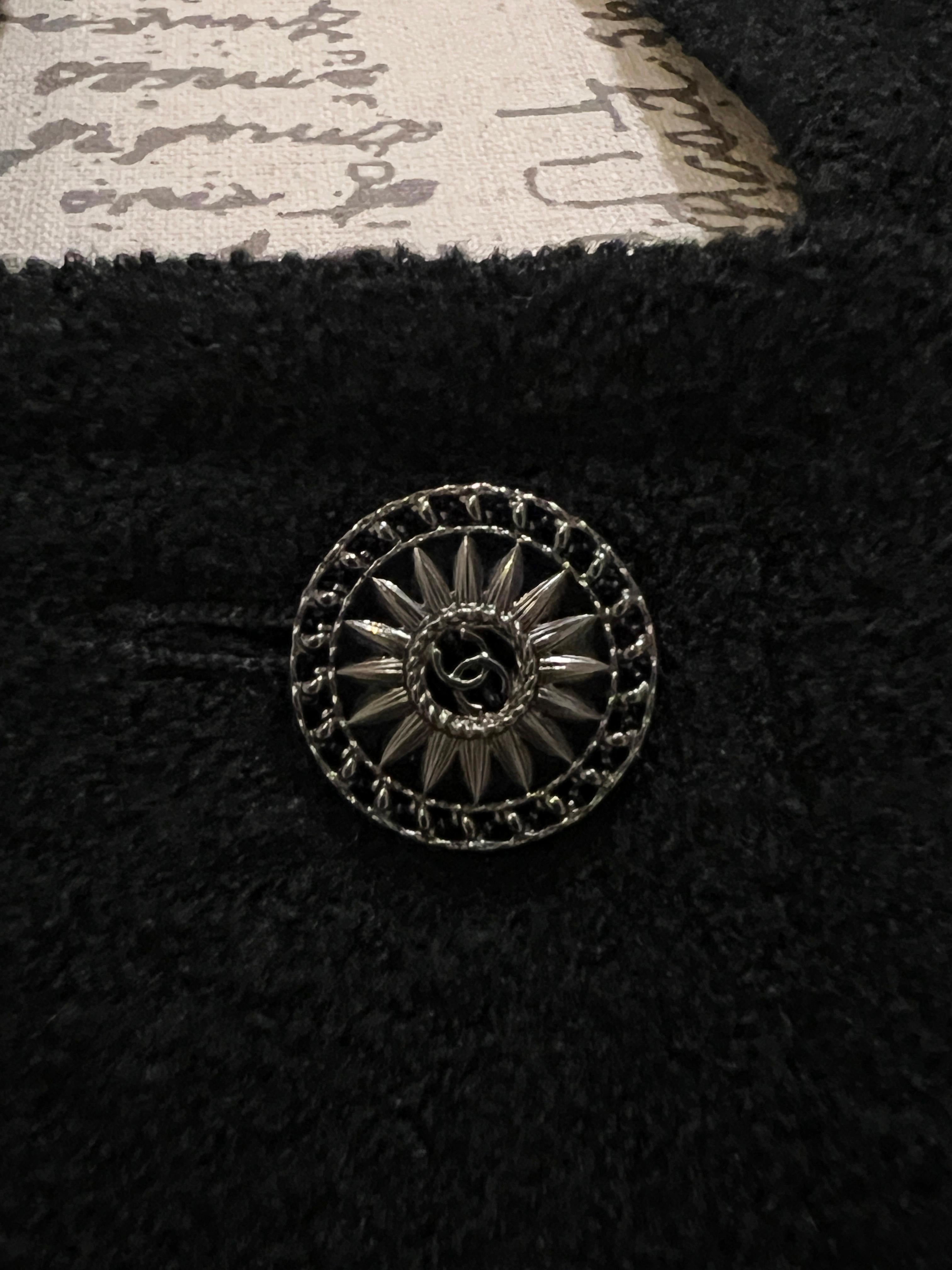 Chanel New Paris / Singapore Black Tweed Jacket and Dress Set 13