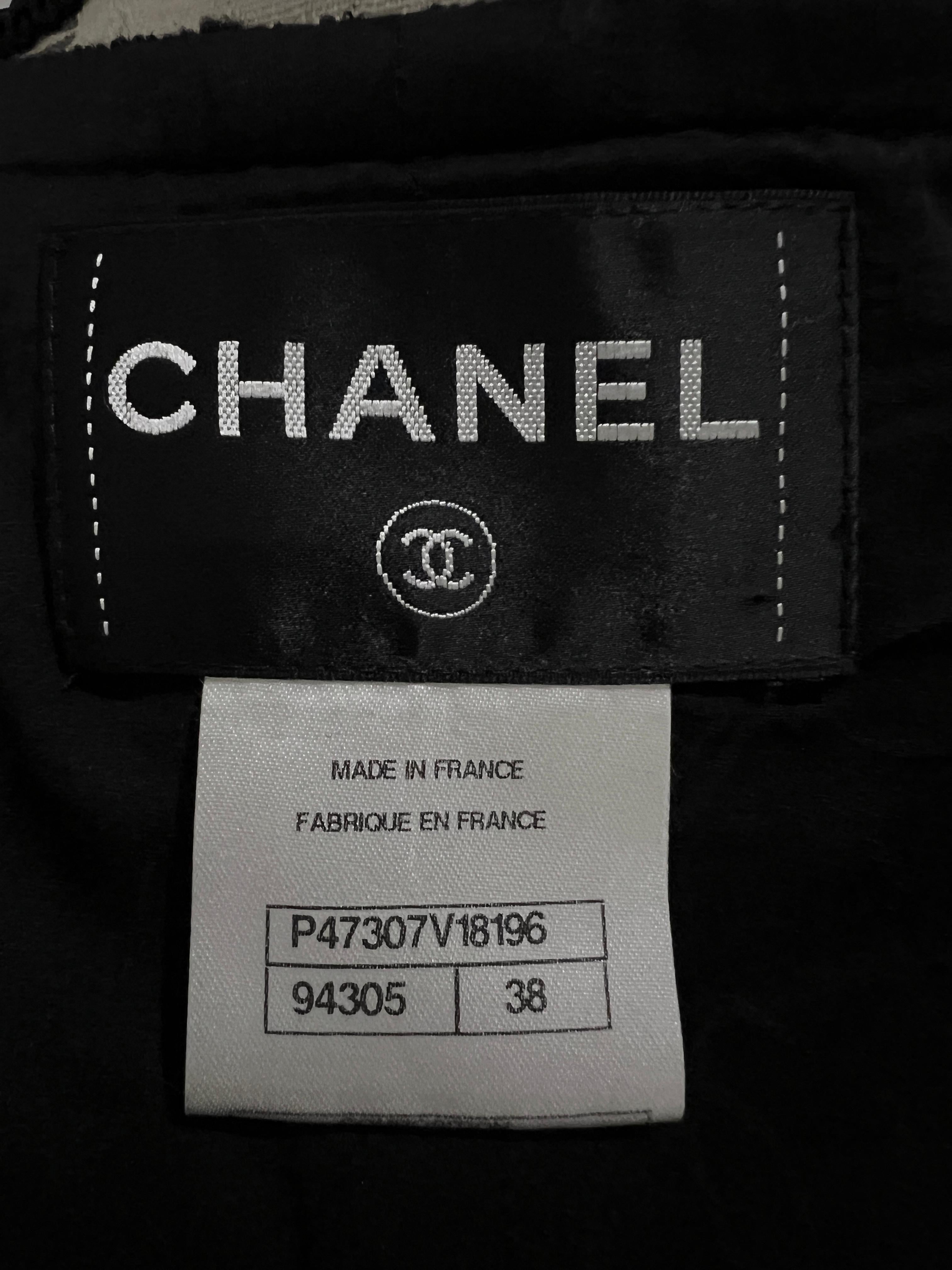 Chanel New Paris / Singapore Black Tweed Jacket and Dress Set 14