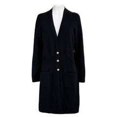 Chanel Neu Paris / Venedig Schwarzer Kaschmir-Kardimantel 46 FR